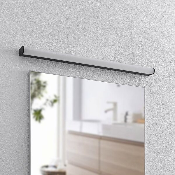 Lindby Ulisan lampă baie LED, rotundă, 88,8 cm, Negru, Baie, Metal, Modern
