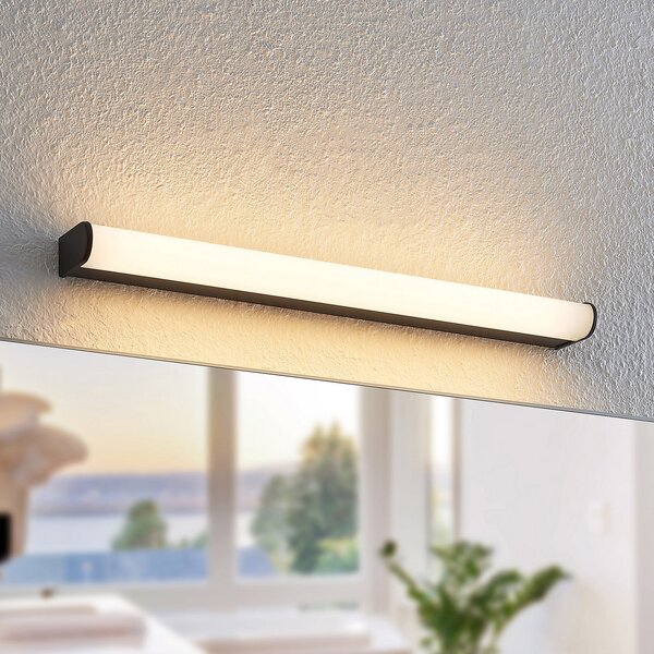 Lindby Ulisan lampă baie LED, rotundă, 58,8 cm, Negru, Baie, Metal, Modern