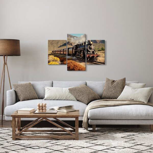 Tablou - Locomotivă cu aburi (90x60 cm)