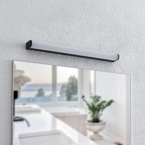 Lindby Ulisan lampă baie LED, rotundă, 58,8 cm, Negru, Baie, Metal, Modern