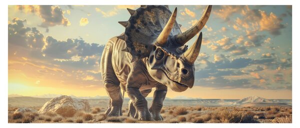 Tablou - Triceratops (120x50 cm)