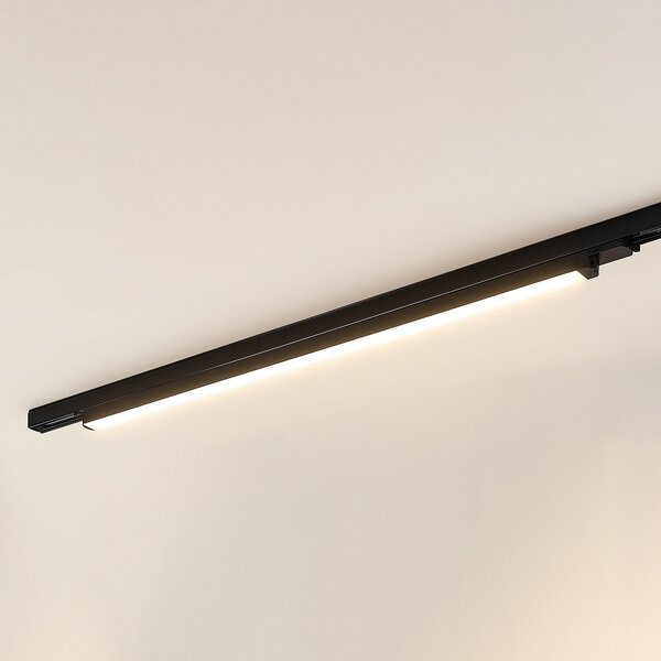 Arcchio LED-Schienenleuchte Harlow, negru, 109 cm, 3.000K, Negru, Studiu / Birou, Aluminiu, Modern