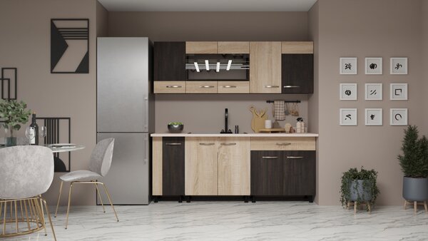 Bucatarie Elena 2m WengeSonoma