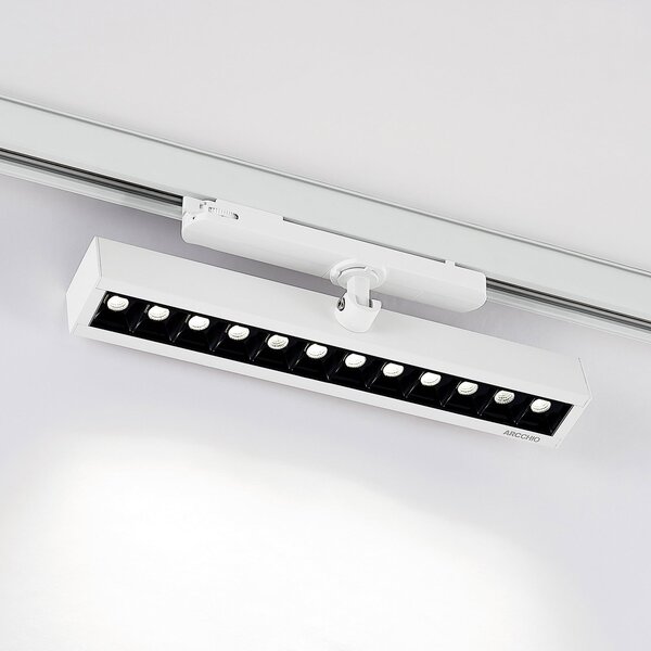 Arcchio Millay LED reflector cu șină alb 4000K, Alb, Studiu / Birou, Metal, Modern