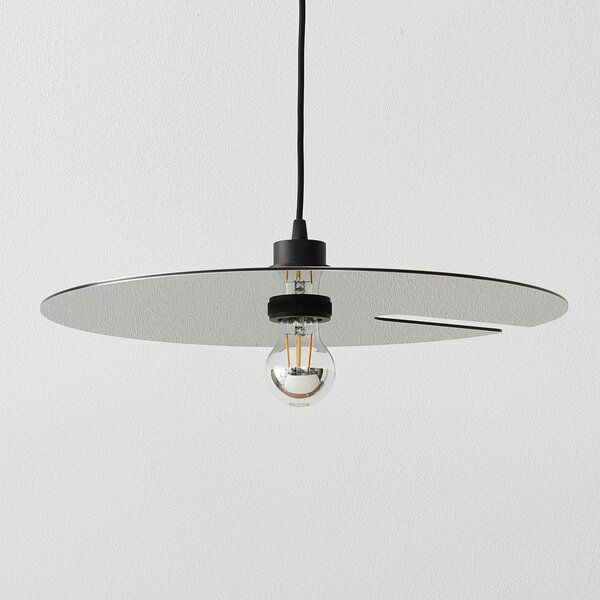 Wever & Ducré Lighting WEVER DUCRÉ Mirro 2.0 Suspensie 250cm negru/cromo, reglabil, Negru, Camera de zi / sufragerie, Metal, Modern