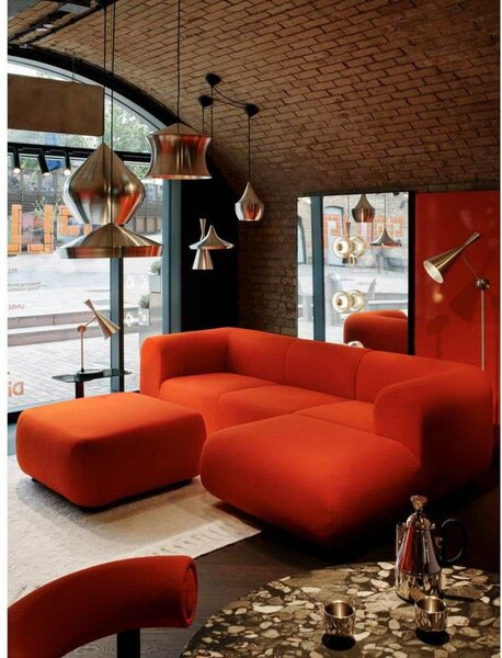 Lustră Pendul Tom Dixon, Metalic, Camera de zi, Aluminiu