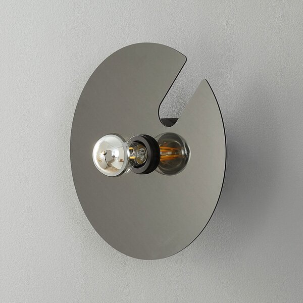 Wever & Ducré Lighting WEVER & DUCRÉ Mirro 1.0 perete 30cm negru/cromo, reglabil, Metalic, Camera de zi / sufragerie, Metal, Modern