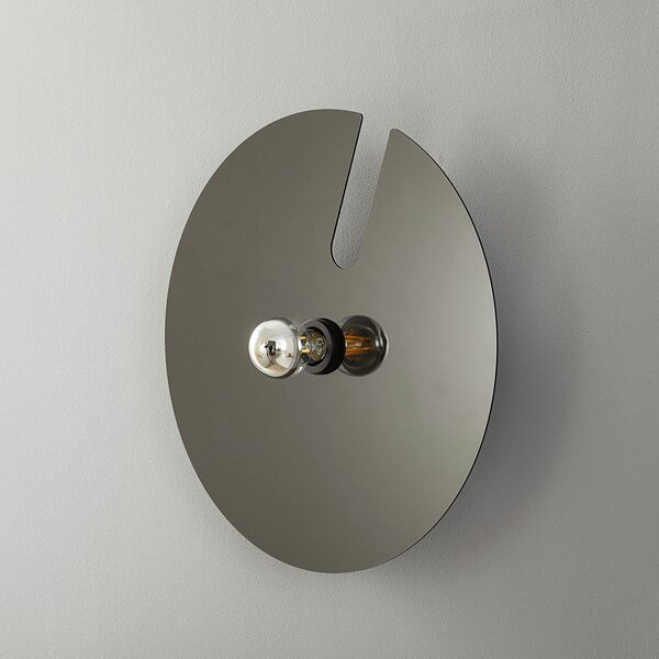 Wever & Ducré Lighting WEVER & DUCRÉ Mirro 2.0 perete 45cm negru/cromo, reglabil, Metalic, Camera de zi / sufragerie, Metal, Modern