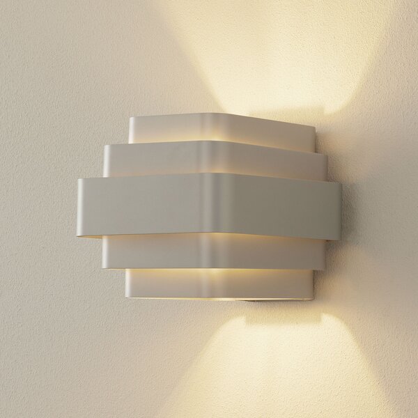 Wever & Ducré Lighting WEVER DUCRÉ J.J.W. 02 Aplică de perete 18,8 cm argintiu, reglabil, Gri, Camera de zi / sufragerie, Metal, Modern