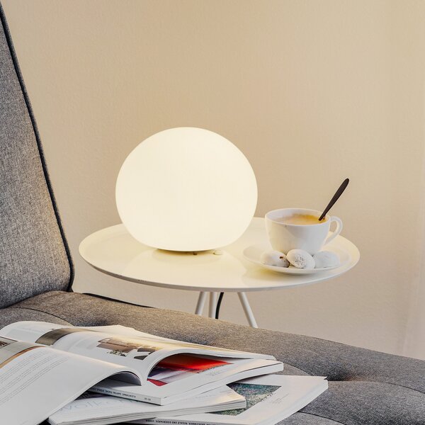 Wever & Ducré Lighting WEVER DUCRÉ Dro 2.0 lampă de masă negru și alb, reglabil, Alb, Camera de zi / sufragerie, Sticlă, Modern, glob