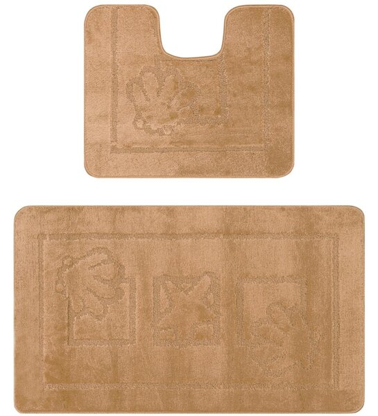 Set 2 Covorase Baie, Antiderapante, Maritime L, Brown