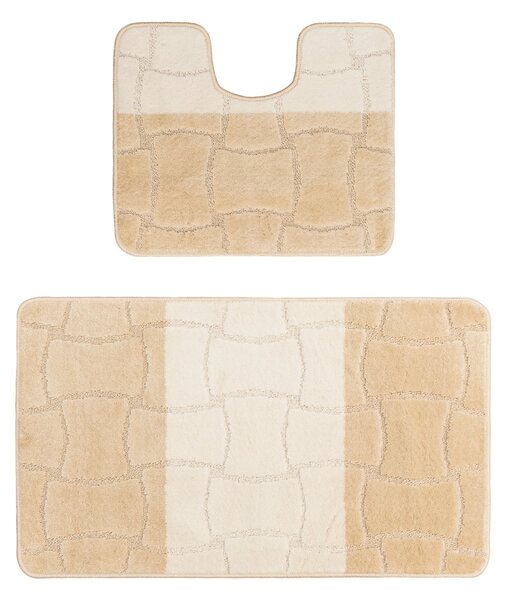 Set 2 Covorase Baie, Antiderapante, Sariyer Beige