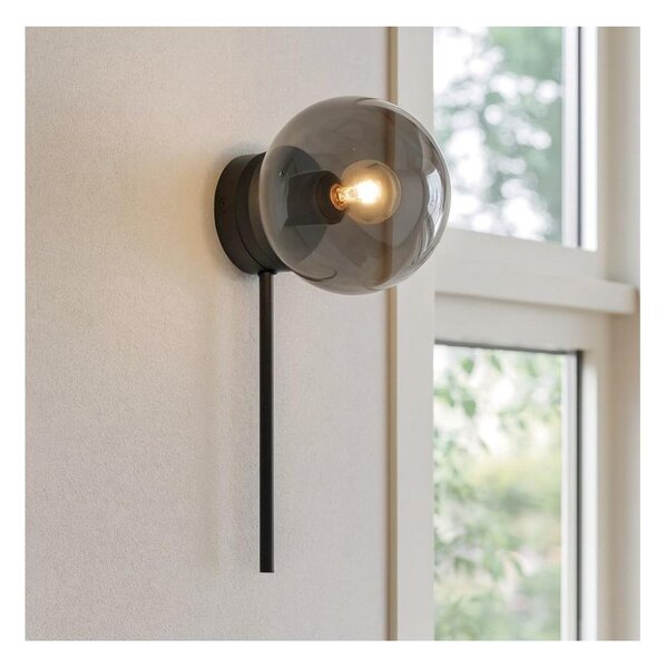 Ondaluce - Aplica de perete JEWEL, 1xE14/10W/230V, negru / fumuriu