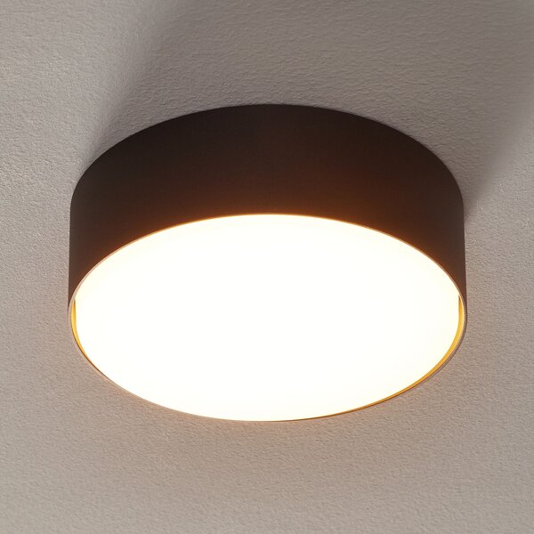 Wever & Ducré Lighting WEVER DUCRÉ Roby IP44 plafon 2,700K 16 cm negru, reglabil, Negru, Camera de zi / sufragerie, Plastic, Modern