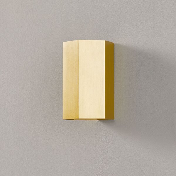 Wever & Ducré Lighting WEVER DUCRÉ Hexo mini 1.0 Lampă de perete 11,5 cm aurie, reglabil, Auriu / Alamă, Camera de zi / sufragerie, Metal, Modern