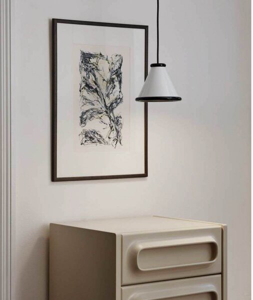 Belle Lustră Pendul Ø15 Glossy White/Glossy Black