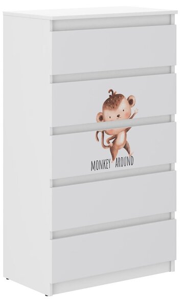 Comodă de înaltă calitate pentru copii cu maimuță 121x40x70 cm