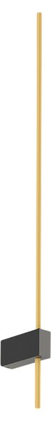 Wever & Ducré Lighting WEVER DUCRÉ Finlin 1.0 aplică negru/auriu 3.000K, reglabil, Auriu / Alamă, Camera de zi / sufragerie, Metal, Modern