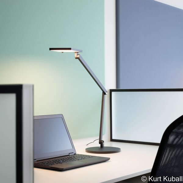 XAL Lampă de masă Task LED cu bază Sensor 830 negru, reglabil, Negru, Studiu / Birou, Metal