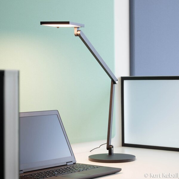 XAL Task LED lampă de masă cu bază Sensor 840 negru, reglabil, Negru, Studiu / Birou, Metal
