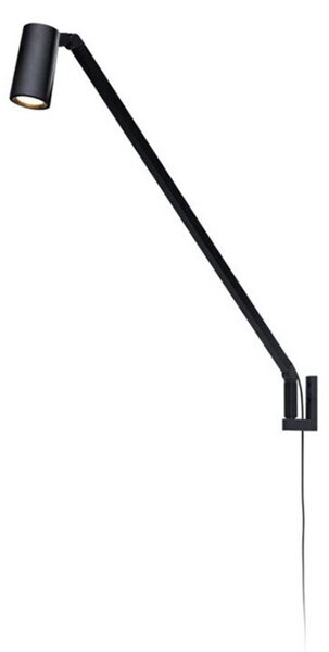 Lampă de perete Nemo Lighting, reglabil, Negru, Camera de zi, Aluminiu