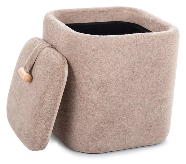 Taburet bej NAP cu spatiu de depozitare 37x37 cm