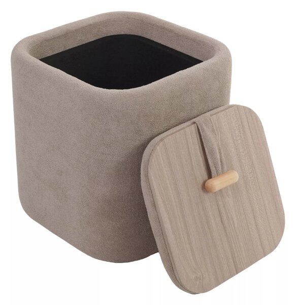 Taburet bej NAP cu spatiu de depozitare 37x37 cm