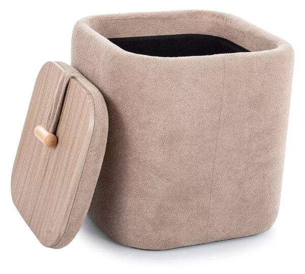 Taburet bej NAP cu spatiu de depozitare 37x37 cm
