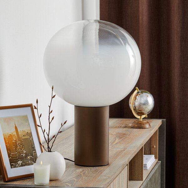 Lampă de masă Artemide, Laguna 37, reglabil, Bronz / Alamă Veche, Camera de zi, Sticlă, Design