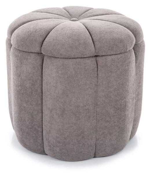 Taburet gri TUP cu spatiu de depozitare 45x45 cm