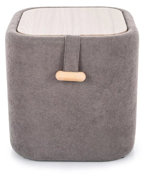Taburet gri NAP cu spatiu de depozitare 37x37 cm
