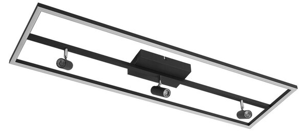 Plafoniere Lucande, Yvor, Negru, Camera de zi, Metal, Modern