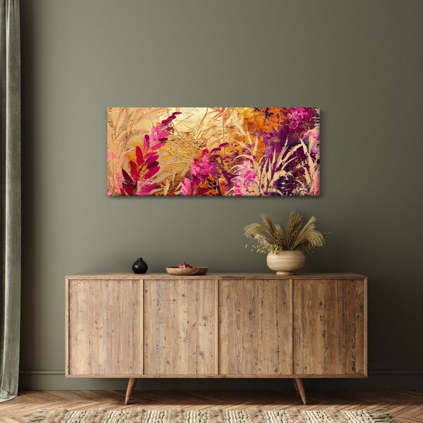 Tablou - Pictură abstractă de flori II. (120x50 cm)