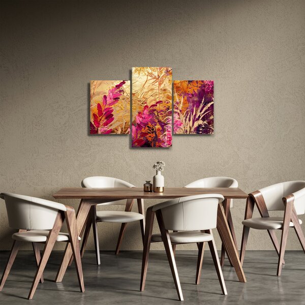 Tablou - Pictură abstractă de flori II. (90x60 cm)
