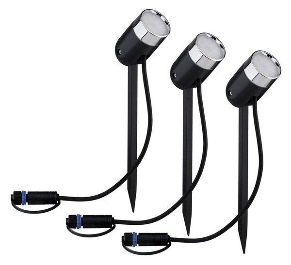Spoturi Paulmann, Pike, reglabil, Negru, Plastic, Modern