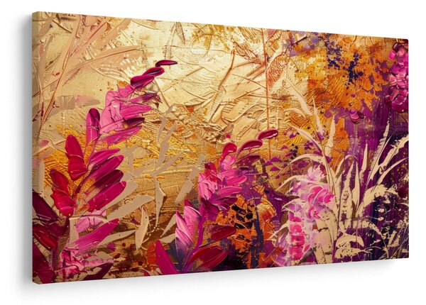 Tablou - Pictură abstractă de flori II. (90x60 cm)