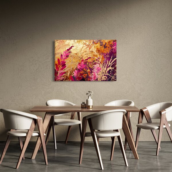 Tablou - Pictură abstractă de flori II. (90x60 cm)