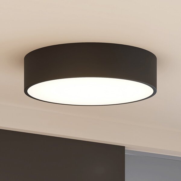 Arcchio plafonieră LED Noabelle, Ø 40 cm, negru, metal, reglabil, Negru, Bucătărie, Metal, Modern