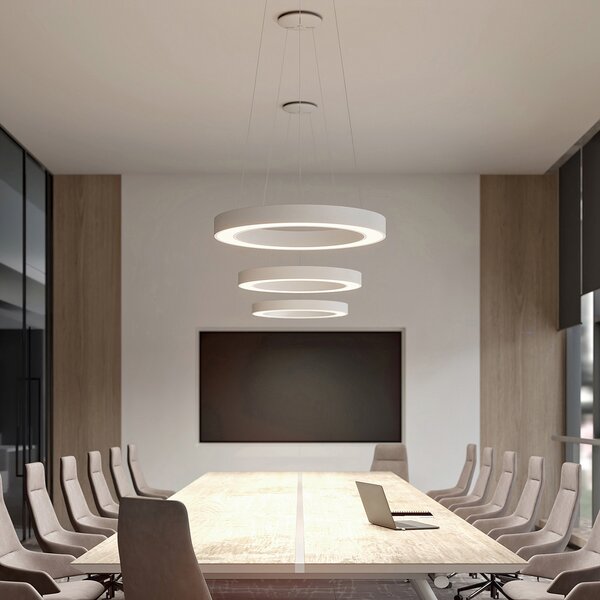Arcchio Sharelyn lampă suspendată LED, 80 cm, reglabil, Alb, Bucătărie, Aluminiu, Modern