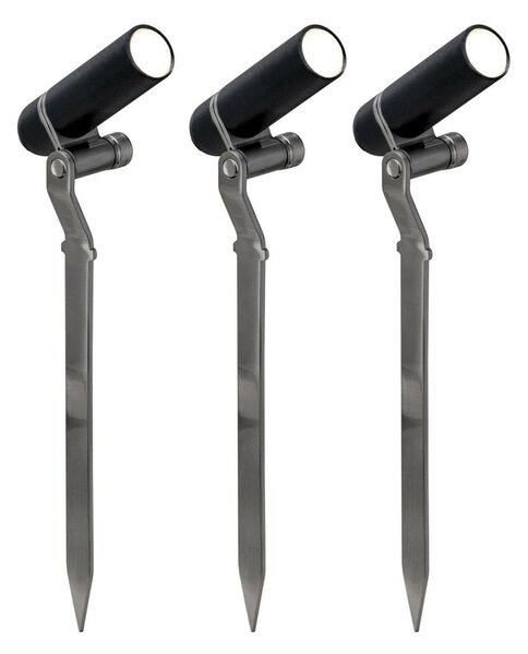 Spoturi Paulmann, Plantini, reglabil, Negru, Metal, Modern