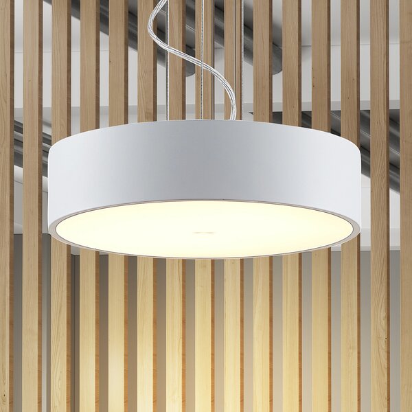 Arcchio Lampă suspendată LED Noabelle, Ø 40 cm, alb, metal, reglabil, Alb, Bucătărie, Metal, Modern