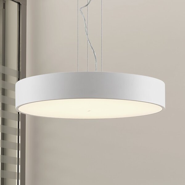 Arcchio Lampă suspendată LED Noabelle, Ø 60 cm, alb, metal, reglabil, Alb, Bucătărie, Metal, Modern