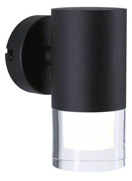 Lampă de perete Paulmann, Negru, Baie, Metal