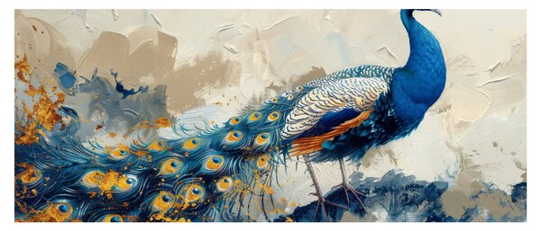 Tablou - Peacock, pictură (120x50 cm)