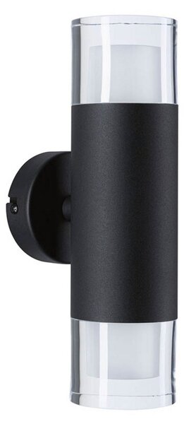 Kame 2 aplică de perete IP44 negru 27 cm - Paulmann
