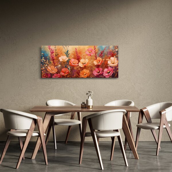 Tablou - Flori de pajiște, pictură (120x50 cm)