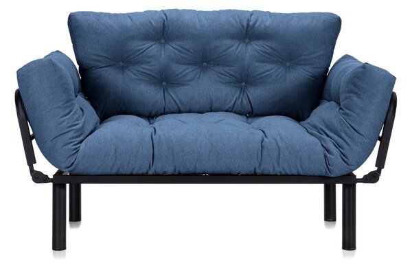 Canapea Extensibilă 2 locuri SUNNY, pentru terasă, 155x70x85 cm, Albastru-Impermeabil