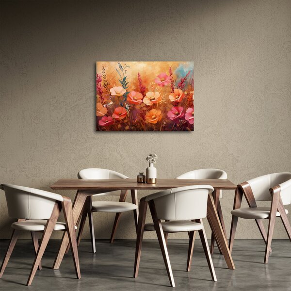 Tablou - Flori de pajiște, pictură (70x50 cm)