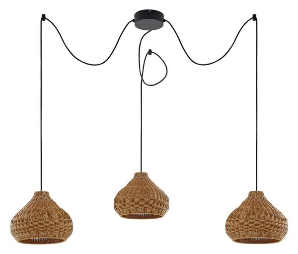 Lămpi de exterior Lucande, Taniola, reglabil, Lemn, Terasă, Lemn, Casă de țară / Rustic