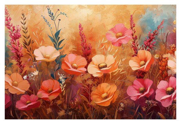 Tablou - Flori de pajiște, pictură (90x60 cm)